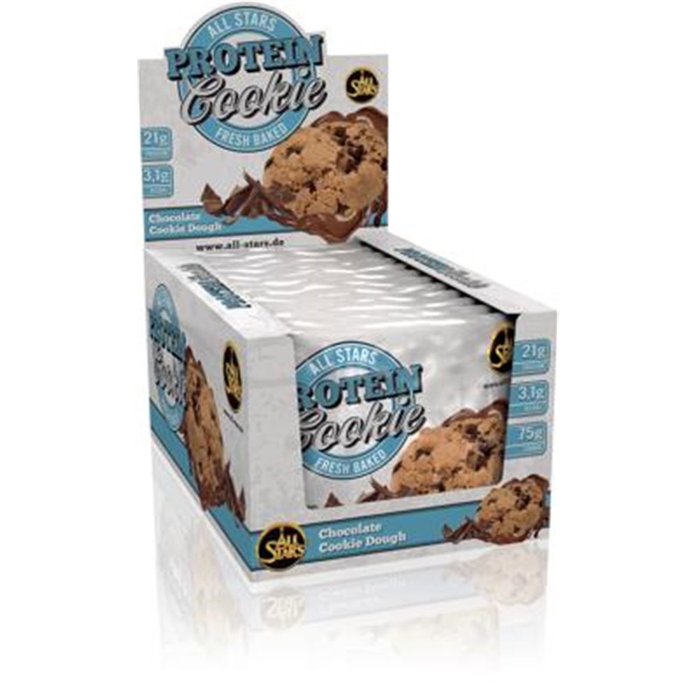 Sportnahrung, Eiweiß / Protein, Riegel / Snacks All Stars Protein Cookie, 12 x 75 g Cookies, Chocolate Cookie Dough