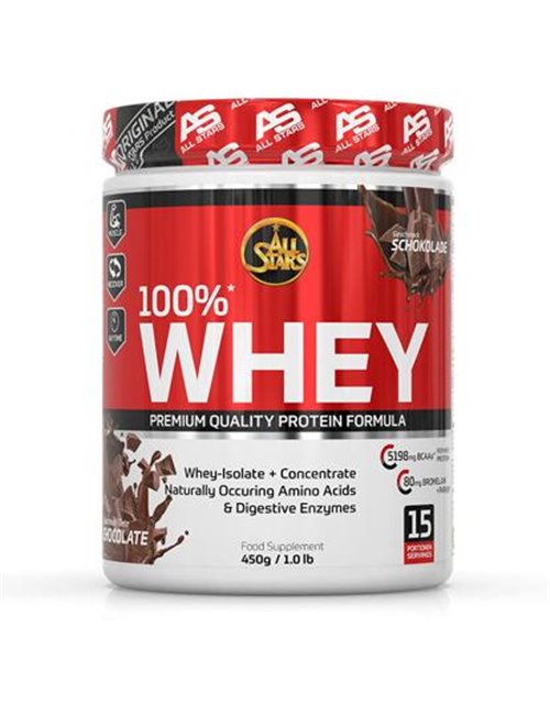 Sportnahrung, Eiweiß / Protein All Stars 100% Whey Protein, 450 g Dose