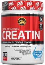 All Stars Creatin Monohydrate Pulver, 500 g Dose, Neutral