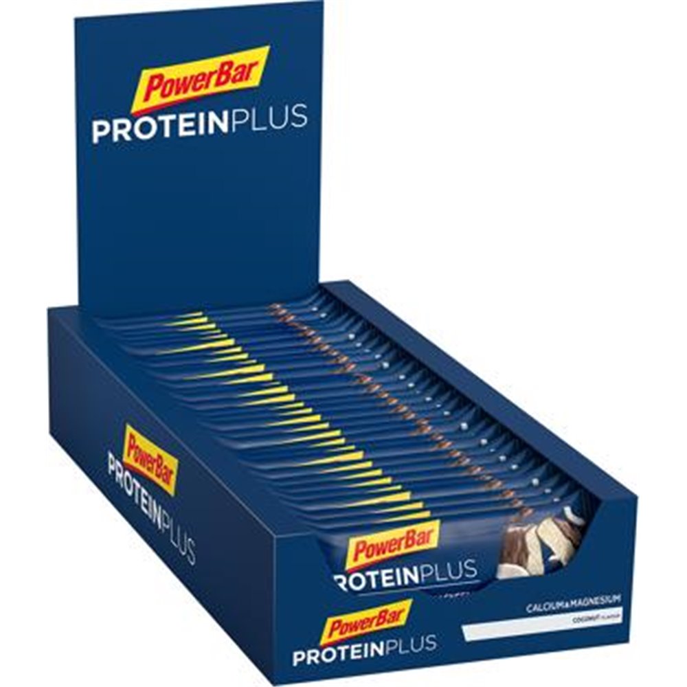 Sportnahrung, Riegel / Snacks PowerBar Protein Plus + Minerals, 30 x 35 g Riegel, Coconut