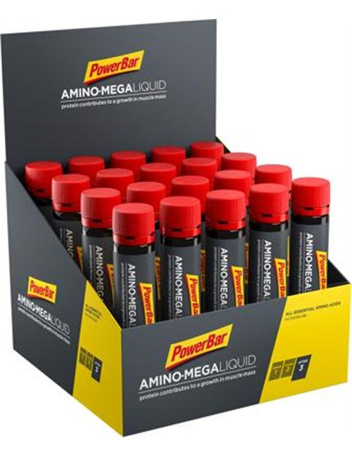 Sportnahrung, Eiweiß / Protein PowerBar Amino Mega Liquid, 20 x 25 ml Ampullen, Neutral