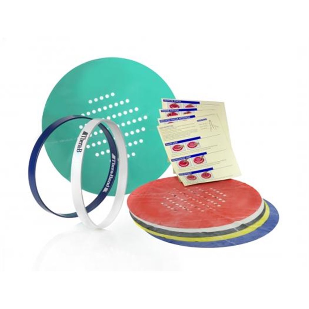 TheraBand Progressiver Handtrainer Set (1 Spannring & 6 Einsätze)