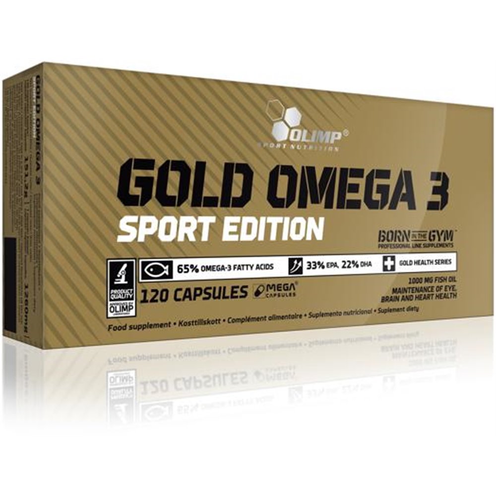 Sportnahrung, Vitamine Olimp Gold Omega 3 Sport Edition, 120 Kapseln