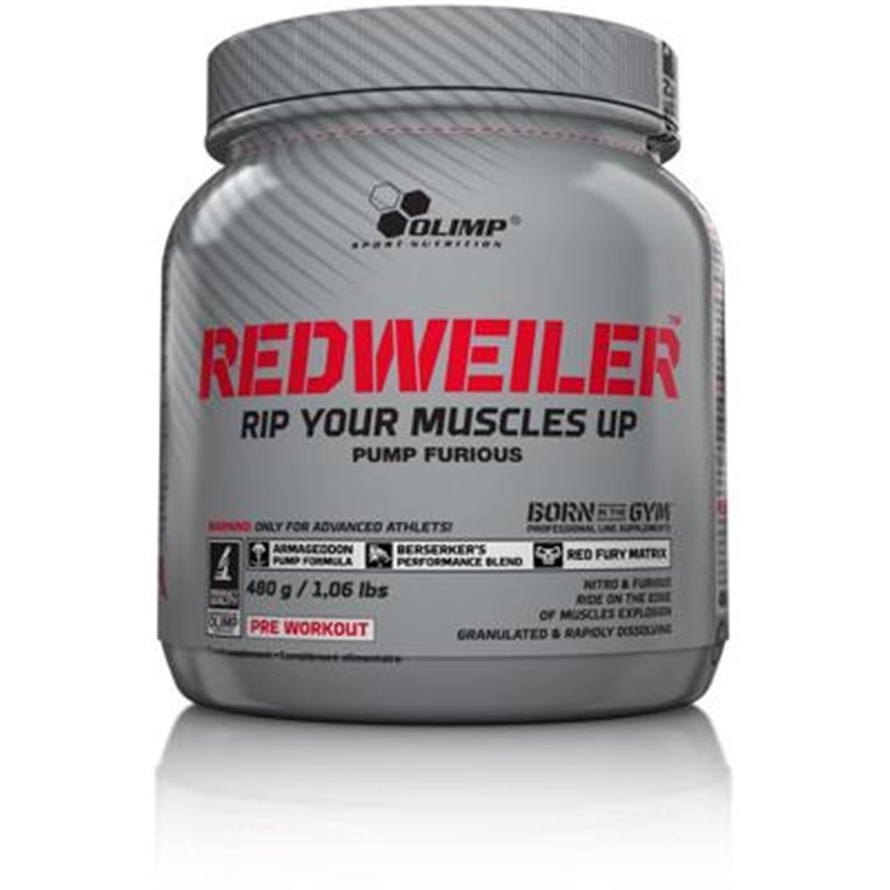 Sportnahrung, Pre-Workout Olimp Redweiler, 480 g Dose