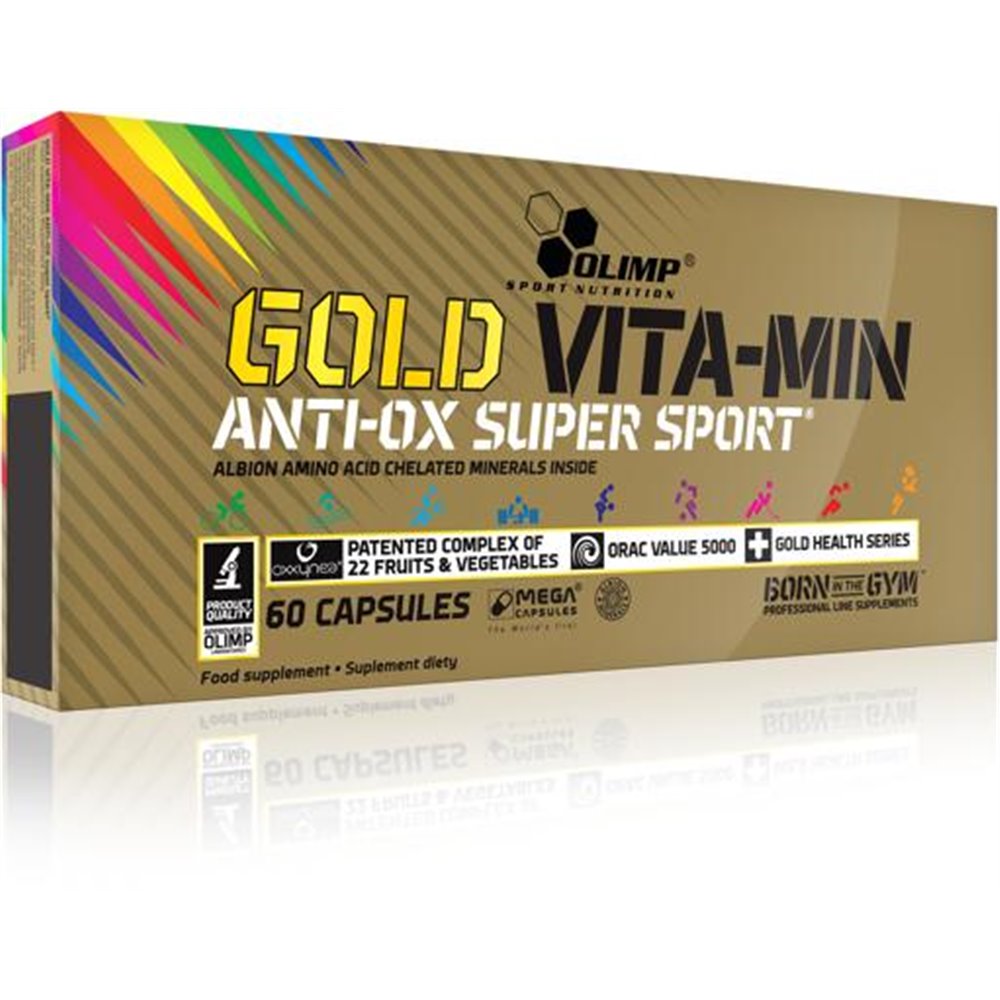 Sportnahrung, Vitamine Olimp Gold Vita-Min Anti-Ox Super Sport, 60 Kapseln