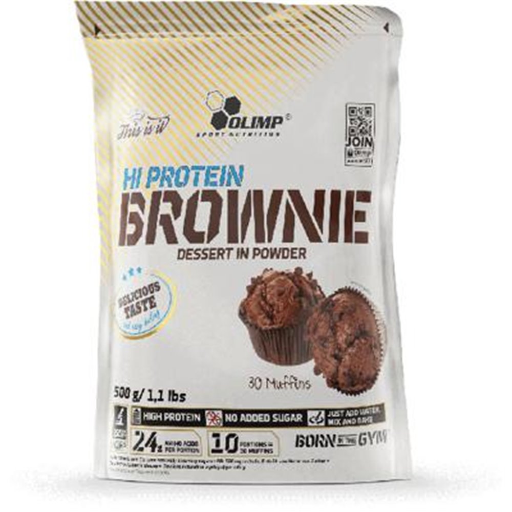 Sportnahrung, Eiweiß / Protein Olimp Hi Protein Brownie, 500 g Beutel, Schokolade