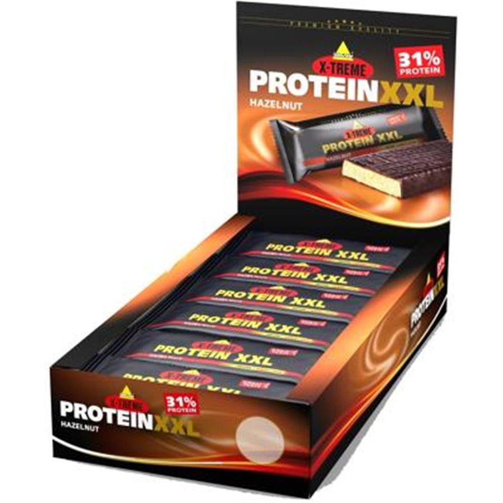 Sportnahrung, Riegel / Snacks inkospor X-Treme Protein XXL, 18 x 100 g Riegel, Haselnuss