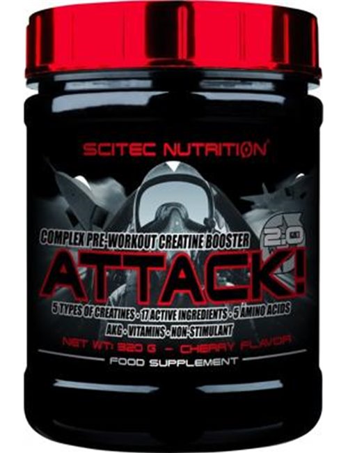 Sportnahrung, Pre-Workout Scitec Nutrition Attack! 2.0, 320 g Dose