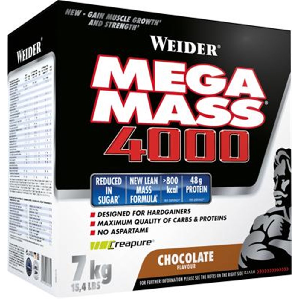 Sportnahrung, Weight Gainer / Zunehmen Joe Weider Mega Mass 4000, 7000 g Karton