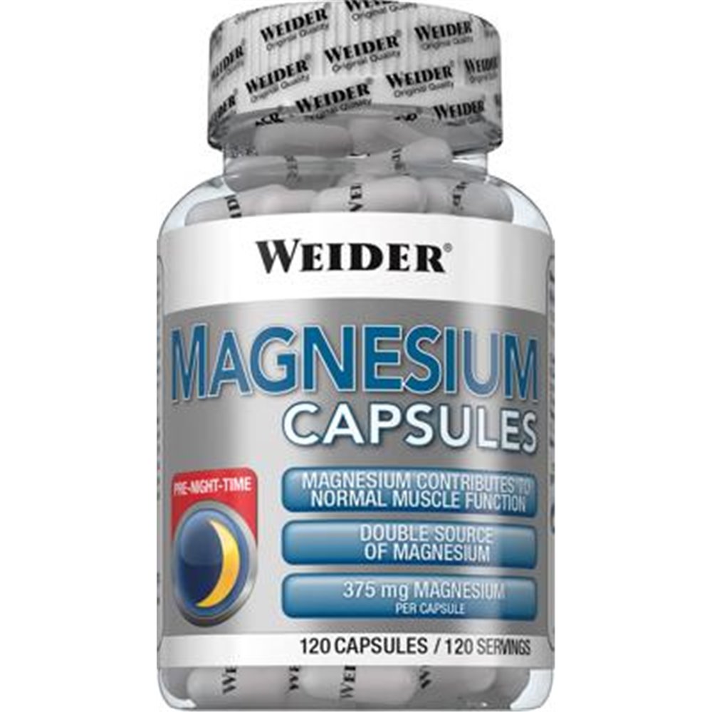 Sportnahrung, Vitamine Joe Weider Magnesium Caps, 120 Kapseln Dose