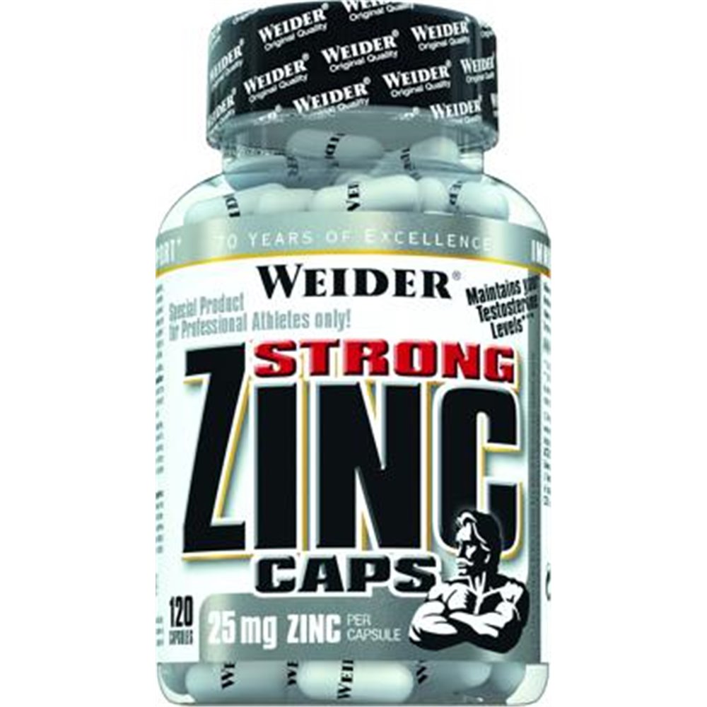 Sportnahrung, Vitamine Joe Weider Strong Zink Caps, 120 Kapseln Dose