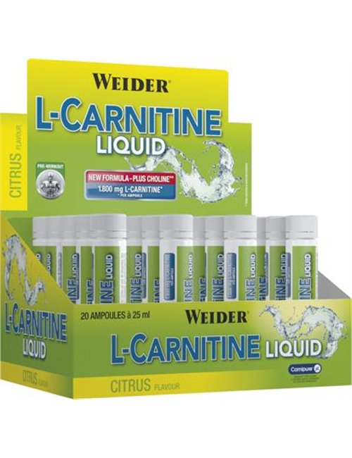 Sportnahrung, Aminosäuren, L-Carnitin Joe Weider L-Carnitine Liquid, 20 x 25 ml Ampullen