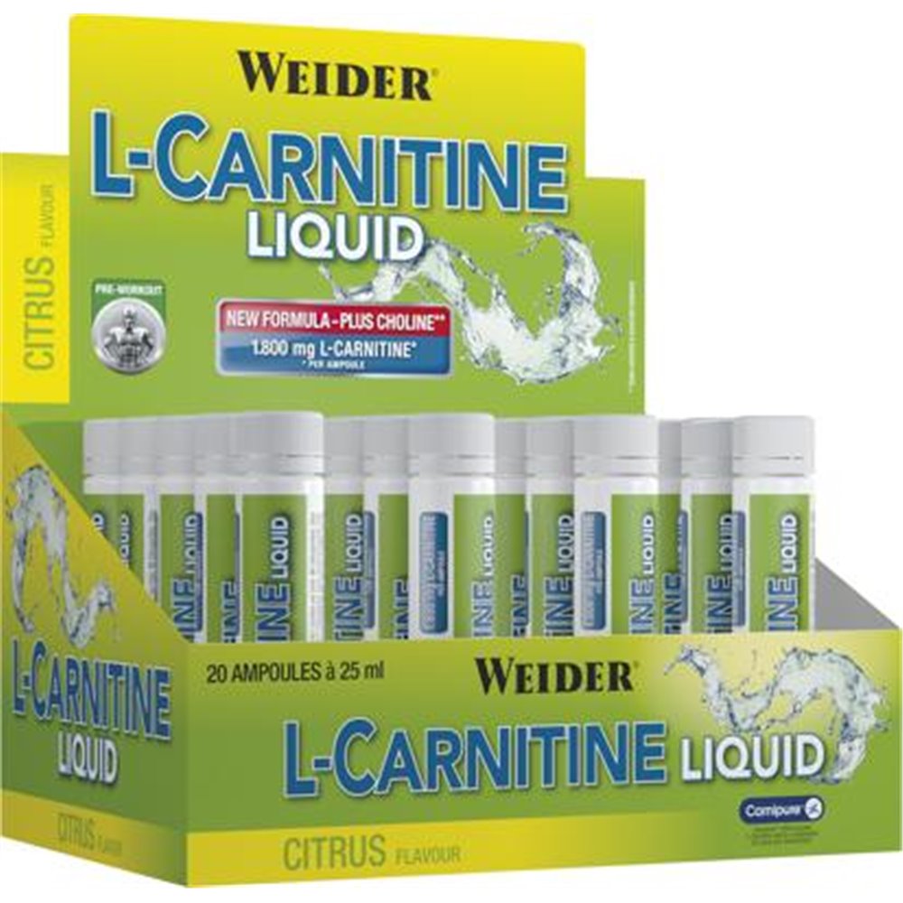 Sportnahrung, Aminosäuren, L-Carnitin Joe Weider L-Carnitine Liquid, 20 x 25 ml Ampullen