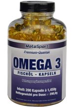 MetaSport Omega 3, 200 Kapseln Dose