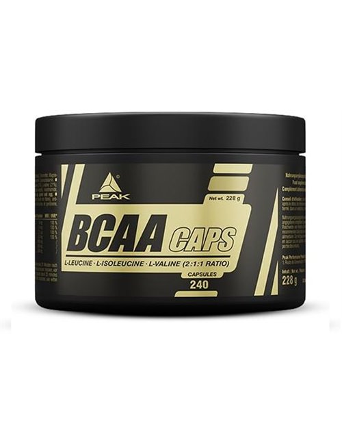 Sportnahrung, Aminosäuren, BCAA Peak Performance BCAA Caps, 240 Kapseln Dose