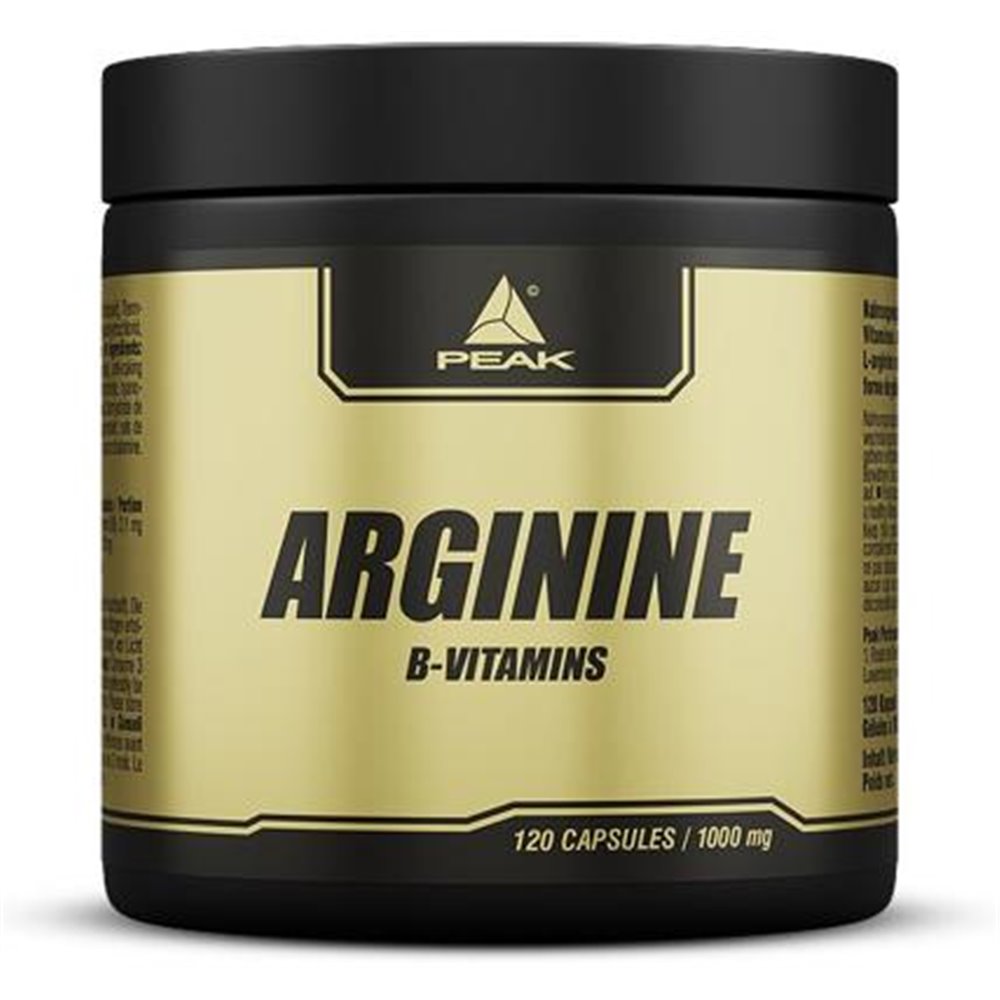 Sportnahrung, Aminosäuren Peak Performance Arginine, 120 Kapseln Dose