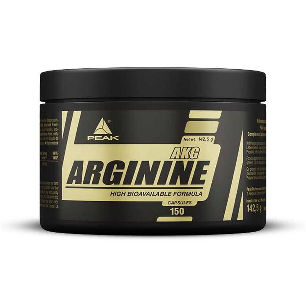 Sportnahrung, Aminosäuren Peak Performance Arginine AKG, 150 Kapseln Dose