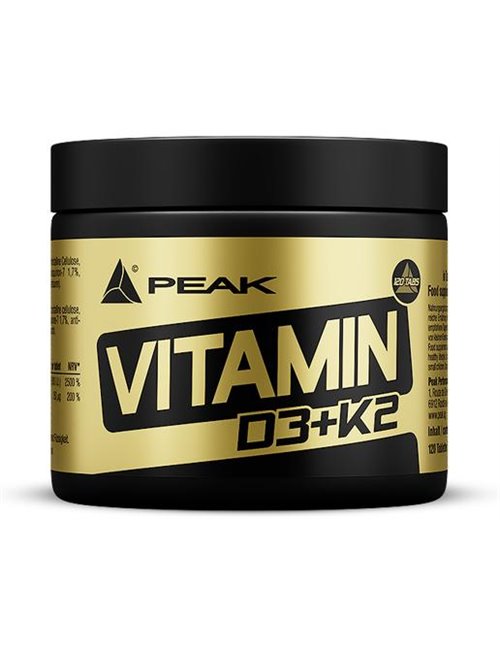 Sportnahrung, Vitamine Peak Performance Vitamin D3 + K2, 120 Tabletten Dose