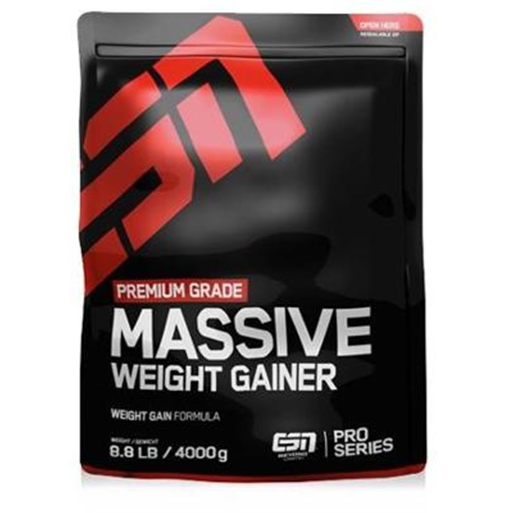 Sportnahrung, Weight Gainer / Zunehmen ESN Massive Weight Gainer, 4000 g Beutel