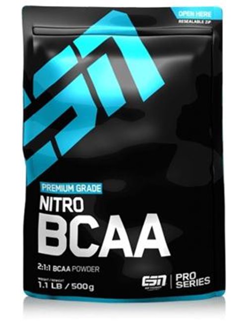 Start, Sportnahrung, Aminosäuren, BCAA ESN Nitro BCAA Powder, 500 g Beutel