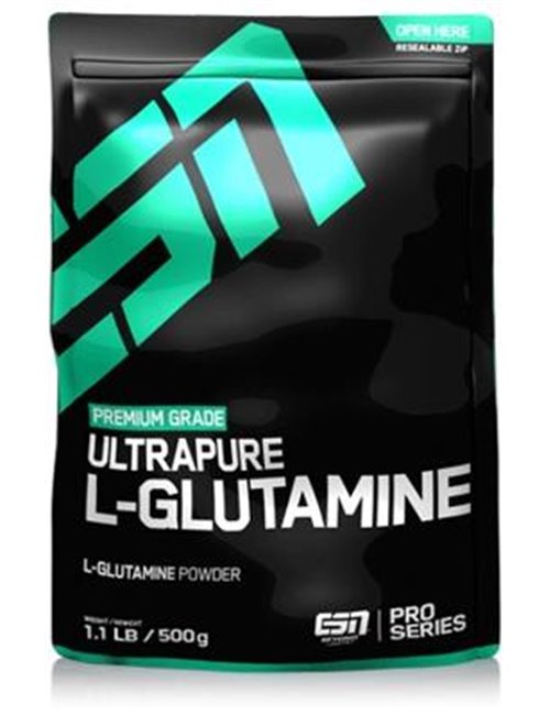 Sportnahrung, Aminosäuren, Glutamin ESN Ultrapure L-Glutamine Pulver, 500 g Beutel