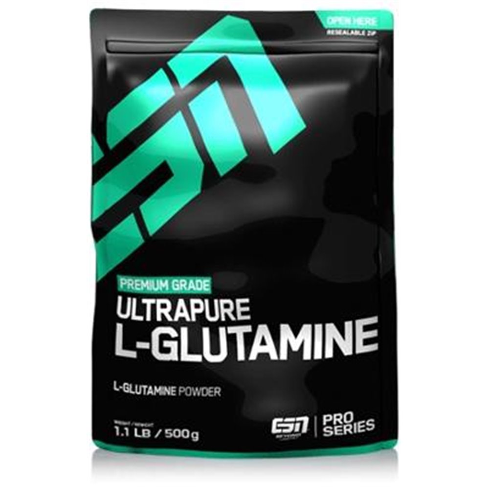 Sportnahrung, Aminosäuren, Glutamin ESN Ultrapure L-Glutamine Pulver, 500 g Beutel