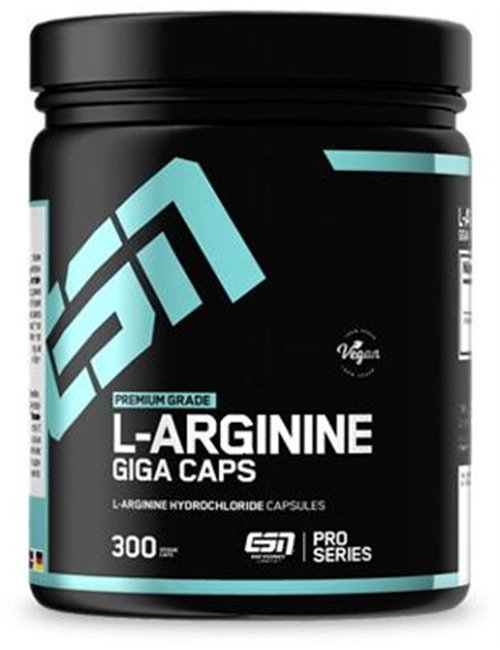 Sportnahrung, Aminosäuren, L-Arginin ESN L-Arginine Giga Caps, 300 Kapseln Dose