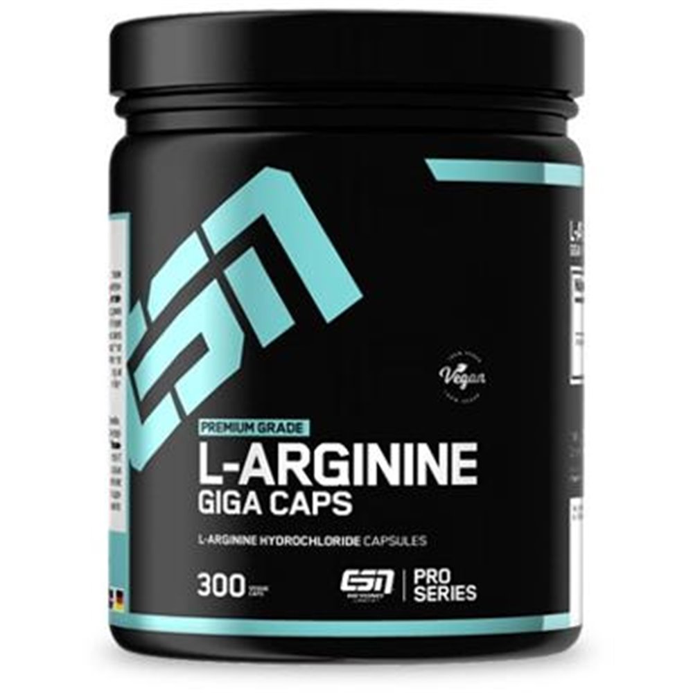 Sportnahrung, Aminosäuren, L-Arginin ESN L-Arginine Giga Caps, 300 Kapseln Dose