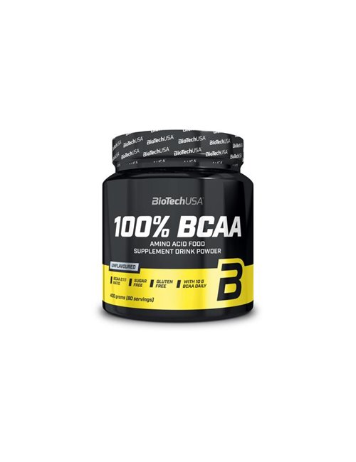 Sportnahrung, Aminosäuren, BCAA BioTech USA 100 % BCAA Pulver, 400 g Dose