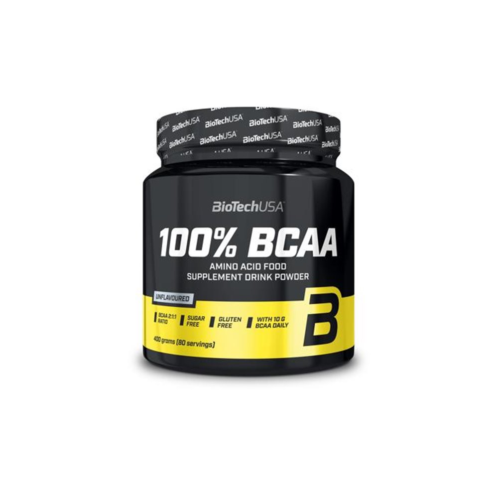 Sportnahrung, Aminosäuren, BCAA BioTech USA 100 % BCAA Pulver, 400 g Dose