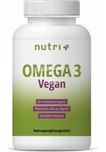 nutri+ vegane Omega 3 Kapseln, 60 Kapseln Dose